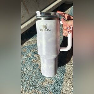 Stanley purple and white tumbler 40 oz- used
